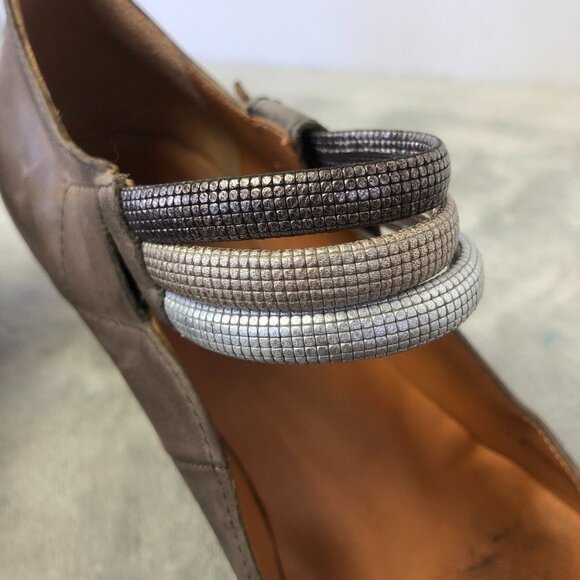 France Mode Block Heel Ankle Strap Leather Shoes Size 37 (6.5 US) - Picture 11 of 16